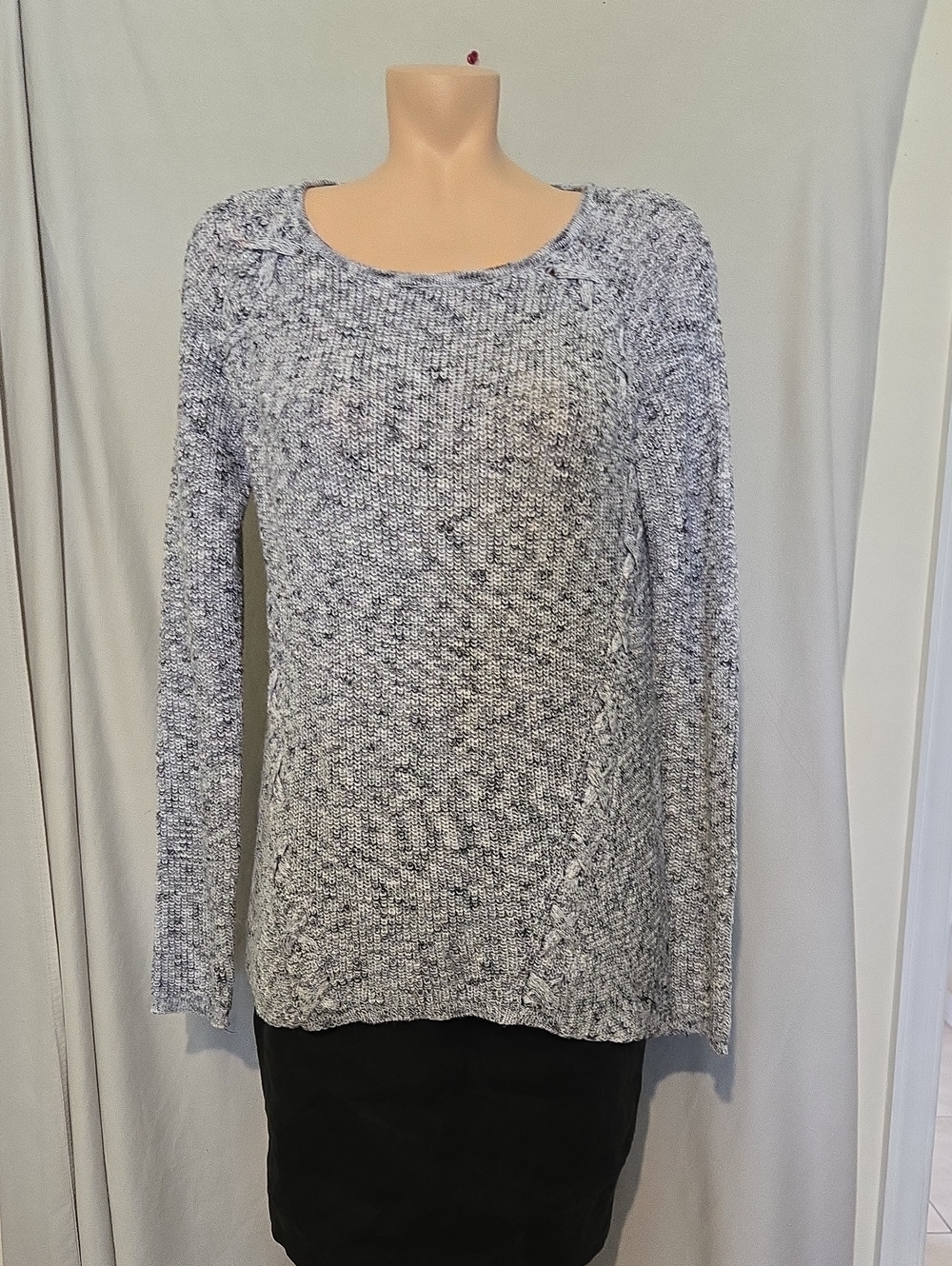 Ana A New Approach Gray Heathered Sweater